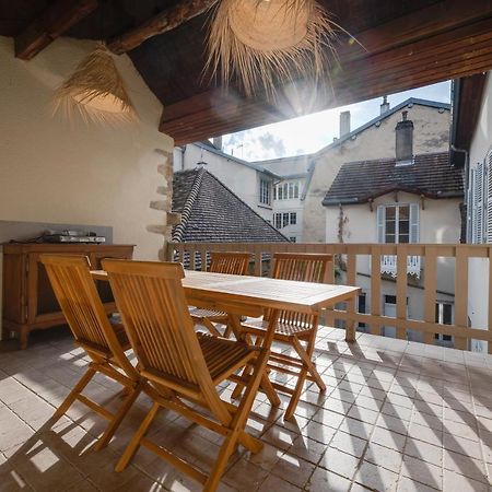 Grand Appartement 8 Personnes Terrasse Privative Hyper Centre Calme Lons-le-Saunier Esterno foto