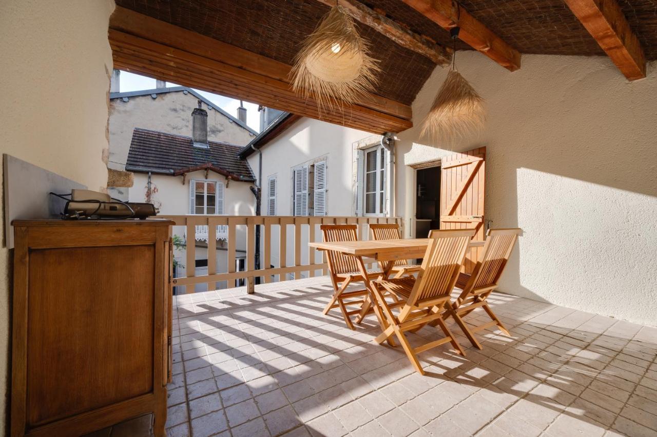 Grand Appartement 8 Personnes Terrasse Privative Hyper Centre Calme Lons-le-Saunier Esterno foto